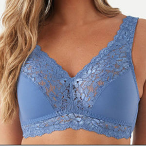 Breezies Soft Support Wirefree Casual Bra - Chambray